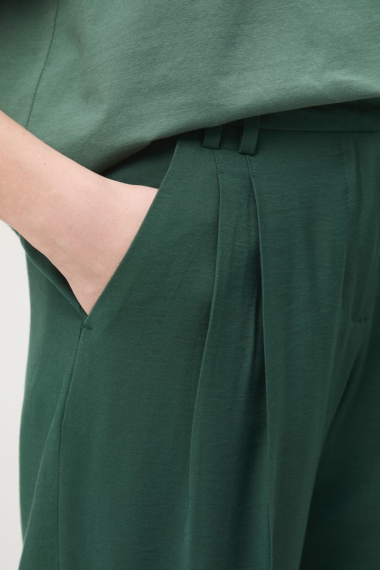 Medicine spodnie wide leg damskie z wiskozą zielony RS26-SPD601