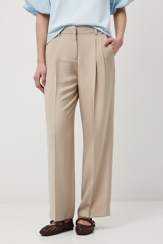 Medicine nohavice wide leg dámske s viskózou RS26-SPD601 béžová RS26