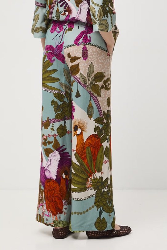 Medicine spodnie wide leg damskie z lyocellem multicolor RS26-SPD650