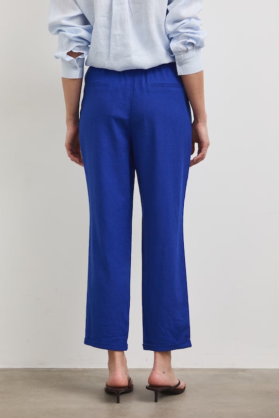 Odzież Medicine spodnie chinos damskie z lnem RS26-SPD702 niebieski