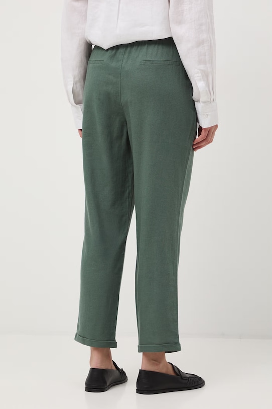 Odzież Medicine spodnie chinos damskie z lnem RS26-SPD702 zielony