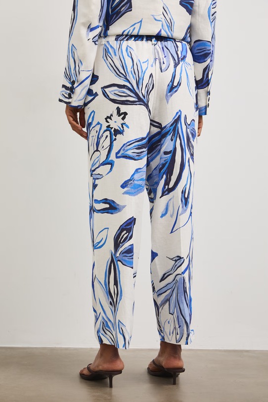 Odzież Spodnie chinos damskie z lnem RS26-SPD801 beżowy