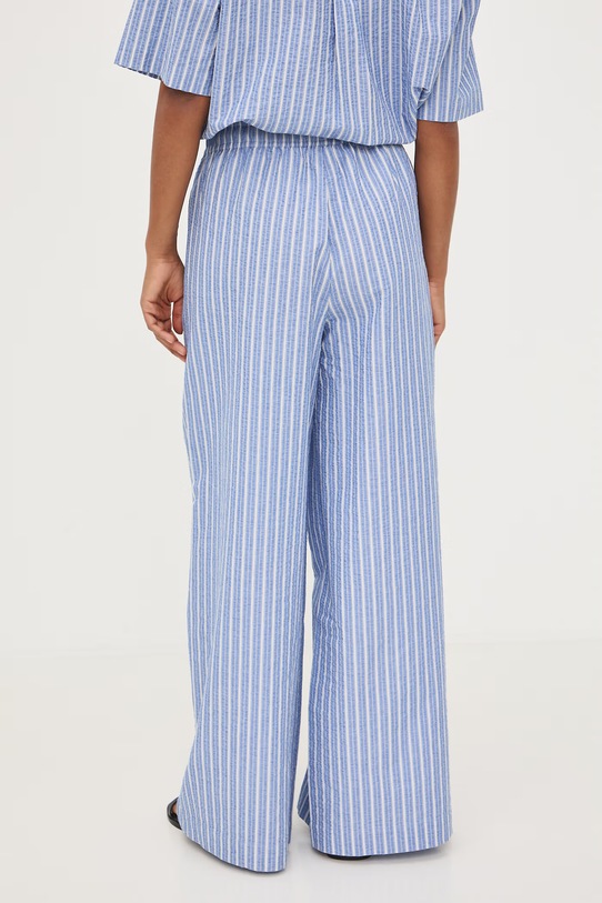 Odzież Spodnie wide leg damskie bawełniane RS26-SPD803 niebieski