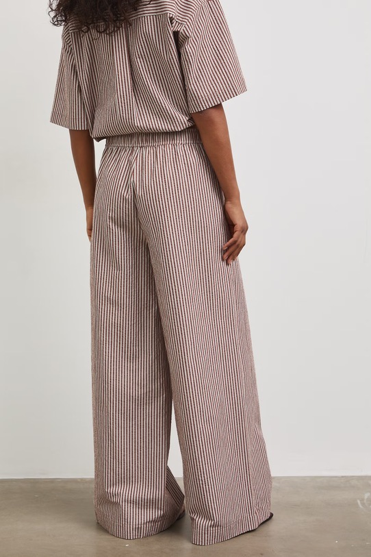 Odzież Spodnie wide leg damskie bawełniane RS26-SPD803 brązowy