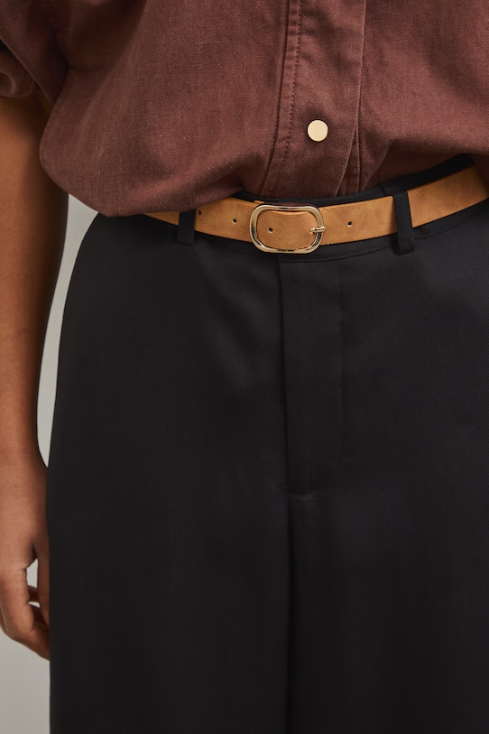 Medicine spodnie culottes damskie z lyocellu czarny RS26-SPD805