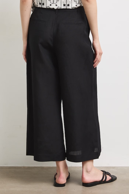 Medicine kalhoty culottes dámské s příměsí lnu RS26-SPD901 černá RS26