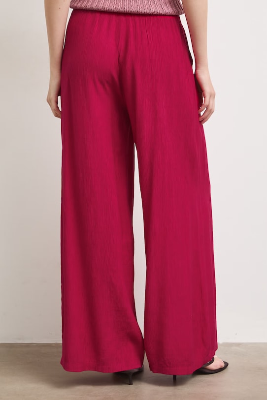 Odzież Spodnie wide leg damskie z wiskozą RS26-SPD907 czerwony
