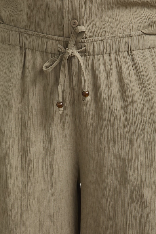 Spodnie wide leg damskie z wiskozą zielony RS26-SPD907