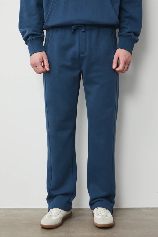Spodnie dresowe męskie bawełniane RS26-SPM031 granatowy RS26