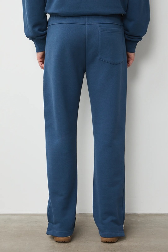 Odzież Spodnie dresowe męskie bawełniane RS26-SPM031 granatowy