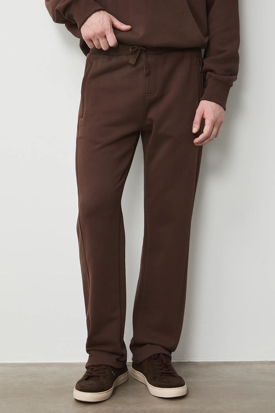 Medicine spodnie dresowe męskie bawełniane RS26-SPM031 brązowy RS26