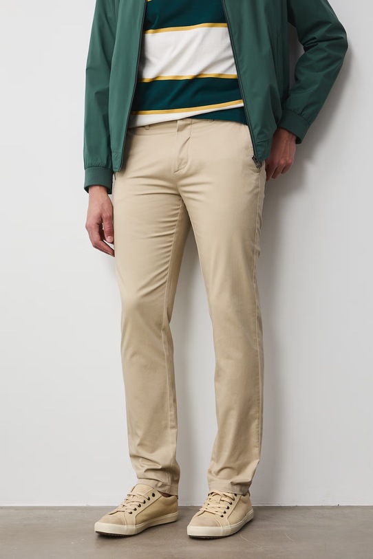 Medicine pantaloni chinos pentru bărbați, din bumbac cu elastan RS26-SPM060 bej RS26