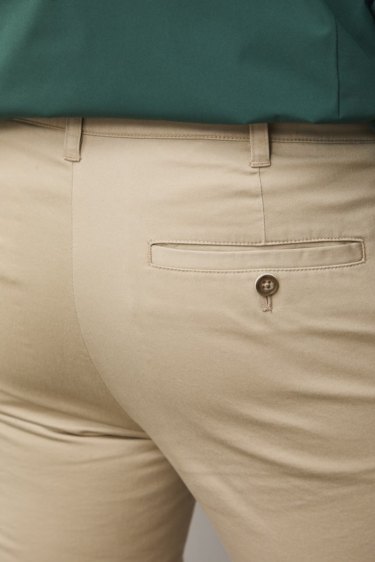 Medicine nohavice chinos pánske bavlnené s elastanom béžová RS26-SPM060