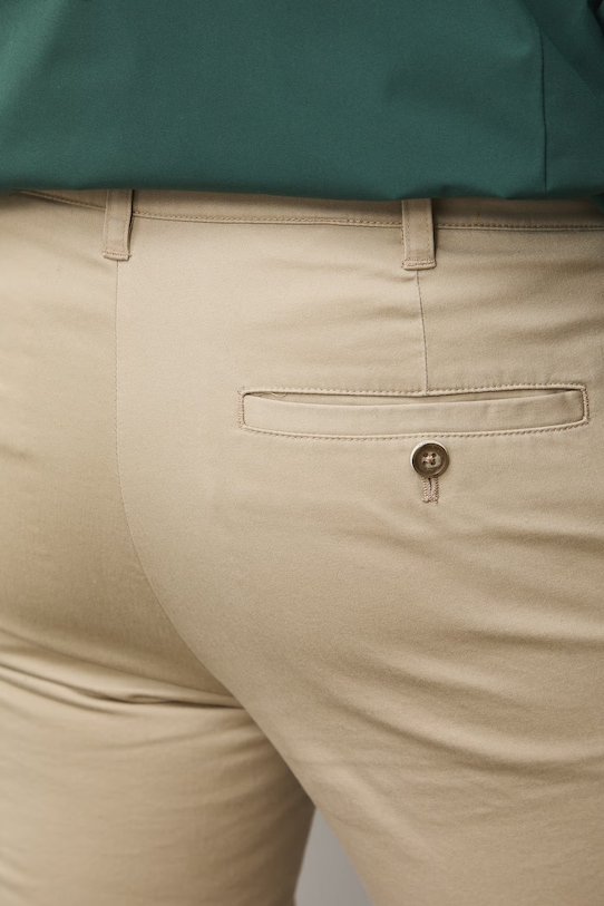 Medicine pantaloni chinos pentru bărbați, din bumbac cu elastan bej RS26-SPM060