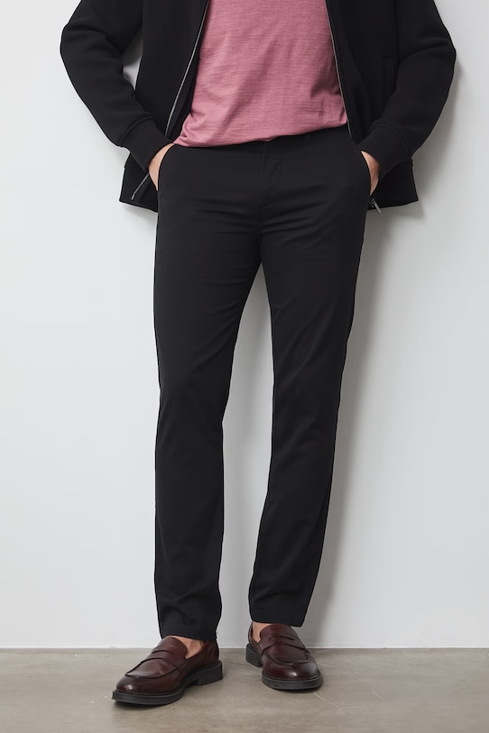 Medicine spodnie chinos męskie bawełniane z elastanem RS26-SPM060 czarny RS26