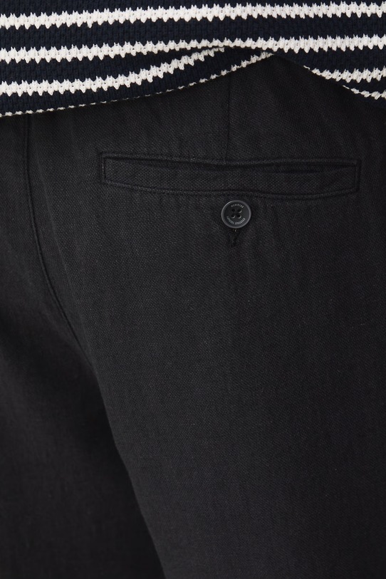 Medicine spodnie chinos męskie z lnem czarny RS26-SPM073