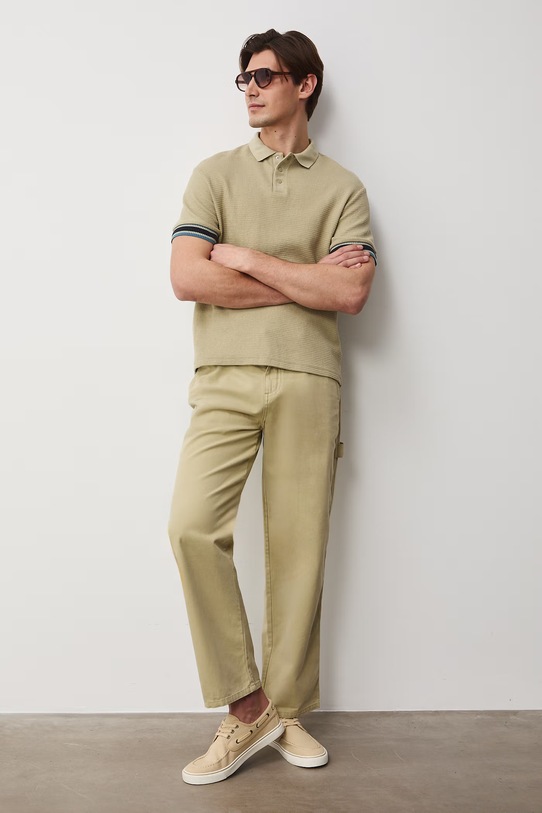 Medicine spodnie carpenter męskie bawełniane zielony RS26-SPM500