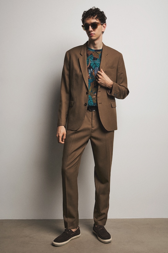 Medicine spodnie chinos męskie wełniane brązowy RS26-SPM620