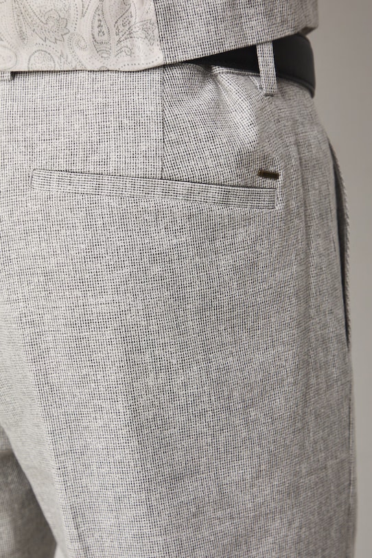 Medicine spodnie chinos męskie z domieszką lnu beżowy RS26-SPM720