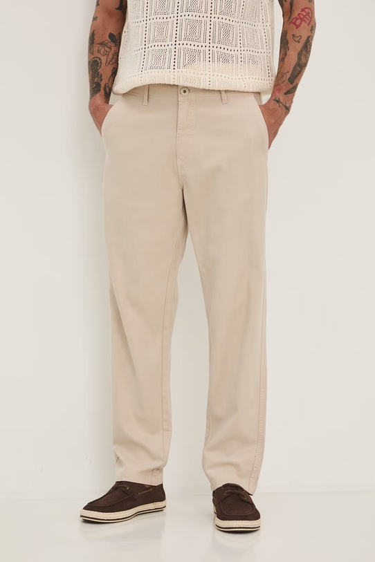 Spodnie chinos męskie z lyocellem RS26-SPM802 beżowy RS26