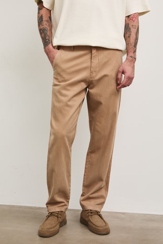 Spodnie chinos męskie z lyocellem RS26-SPM802 beżowy RS26