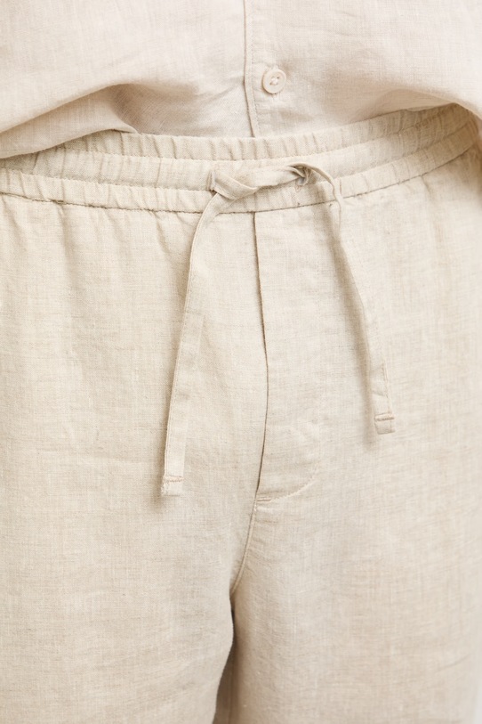 Spodnie chinos męskie lniane RS26-SPM905 beżowy