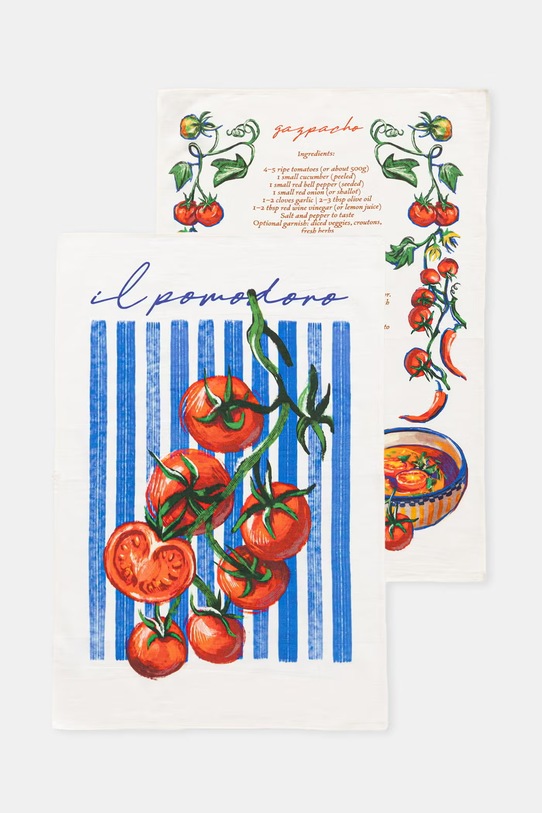 Zestaw ścierek kuchennych z dodatkiem lnu multicolor RS26-SRUA02