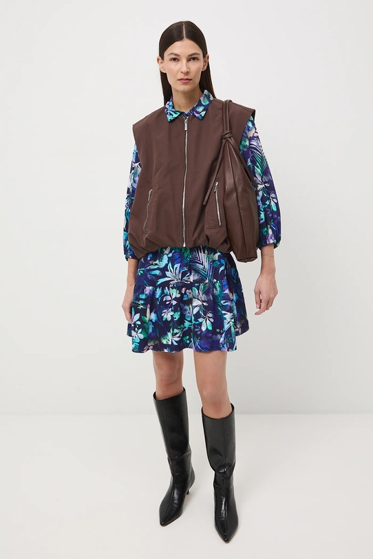 Sukienka damska mini z paskiem wzorzysta RS26-SUD010 multicolor RS26