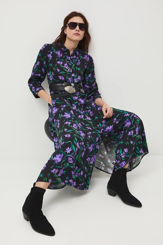 Medicine sukienka trzy czwarte czarny RS26-SUD011