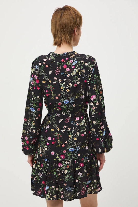 Odzież Sukienka damska mini z wiskozy wzorzysta RS26-SUD031 czarny