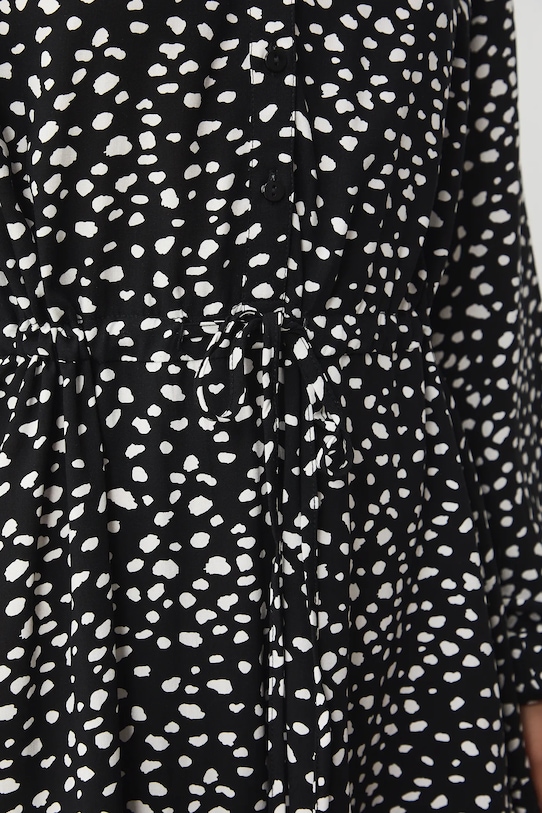 Šaty dámske mini z viskózy vzorovaná RS26-SUD031 čierna