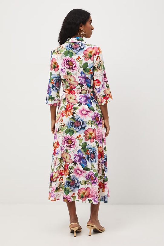 Odzież Medicine sukienka koszulowa z wiskozy RS26-SUD050 biały