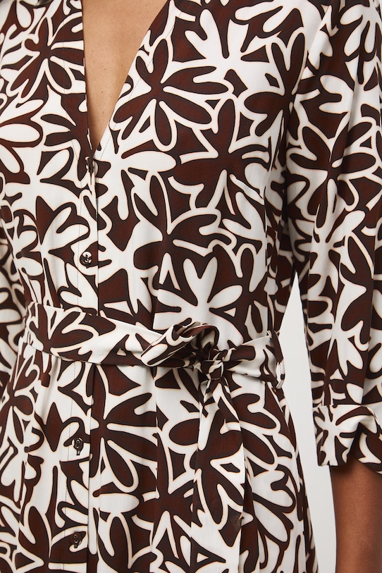 Sukienka koszulowa z wiskozy RS26-SUD050 beżowy