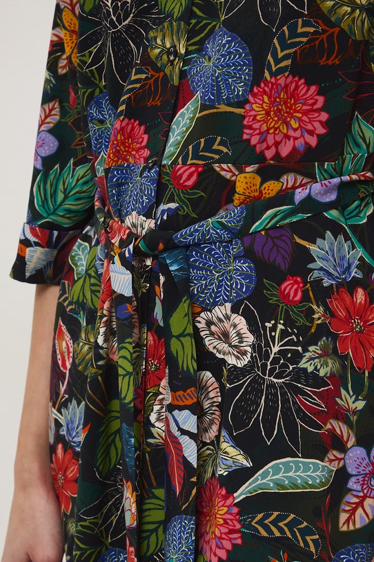 Medicine sukienka koszulowa z wiskozy RS26-SUD050 czarny