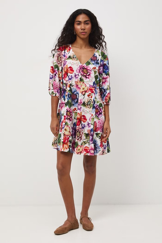 Medicine sukienka oversize z wiskozą RS26-SUD052 biały RS26