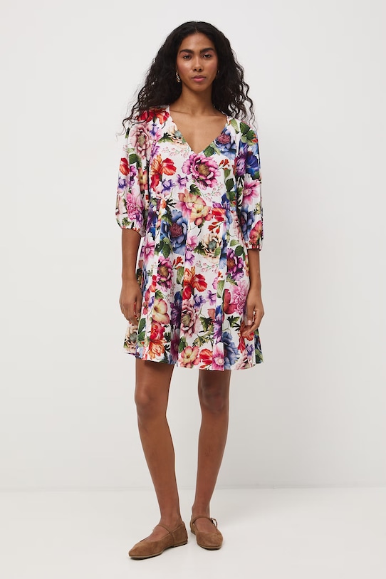 Medicine sukienka oversize z wiskozą RS26-SUD052 biały RS26