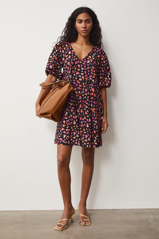 Medicine sukienka oversize z wiskozą czarny RS26-SUD052