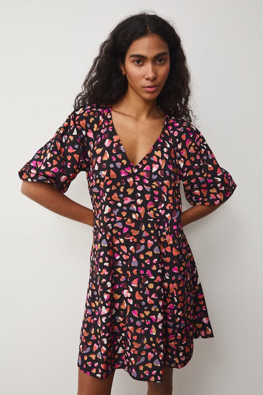 Medicine sukienka oversize z wiskozą RS26-SUD052 czarny RS26