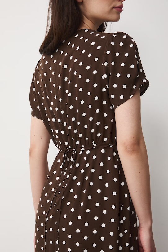 Medicine sukienka z wiskozy RS26-SUD070 brązowy