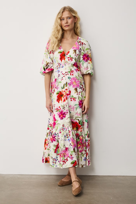 Medicine kiszélesedő ruha vászonnal bézs RS26-SUD071