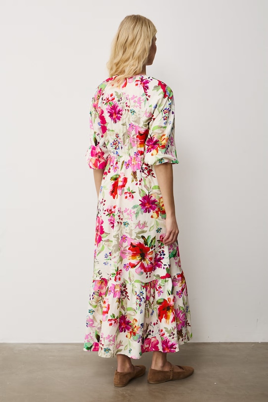 Ruházat Medicine kiszélesedő ruha vászonnal RS26-SUD071 bézs