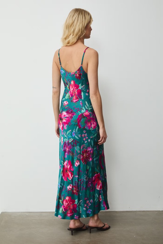 Odzież Medicine sukienka z wiskozy RS26-SUD072 turkusowy