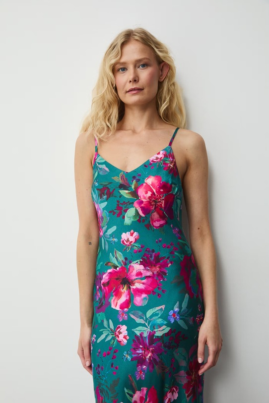 Medicine sukienka z wiskozy turkusowy RS26-SUD072