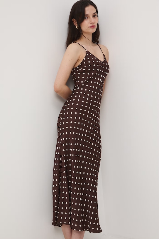 Medicine sukienka z wiskozy RS26-SUD072 brązowy RS26