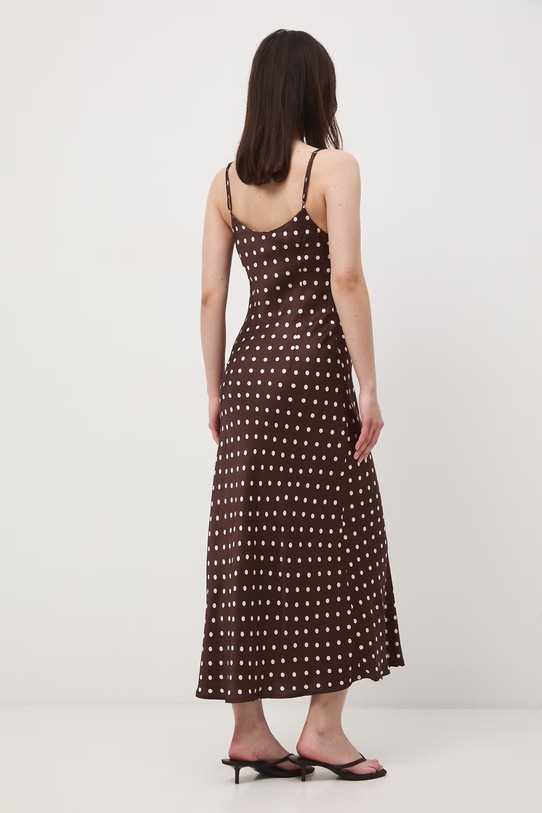 Odzież Medicine sukienka z wiskozy RS26-SUD072 brązowy