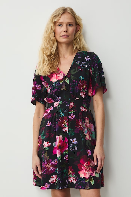 Medicine sukienka z wiskozy czarny RS26-SUD073