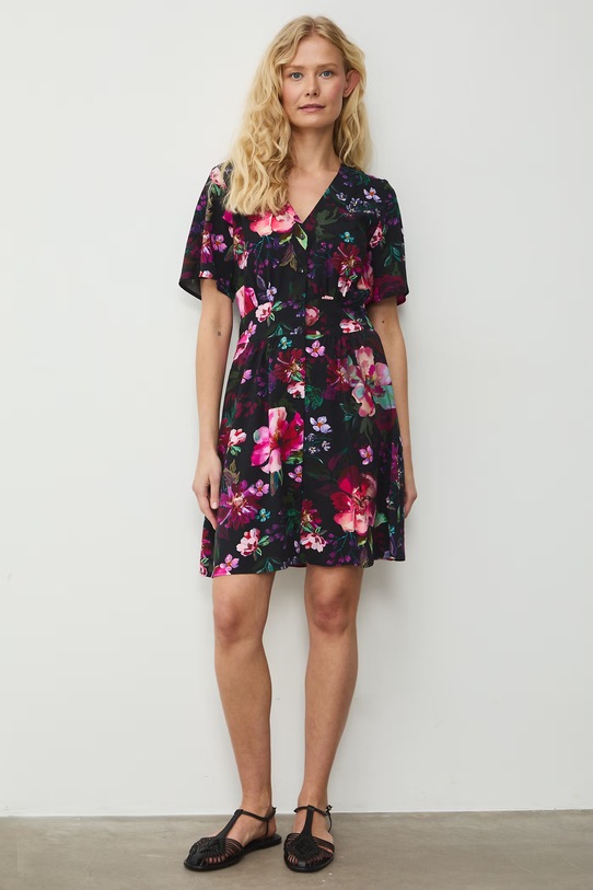 Medicine sukienka z wiskozy RS26-SUD073 czarny RS26