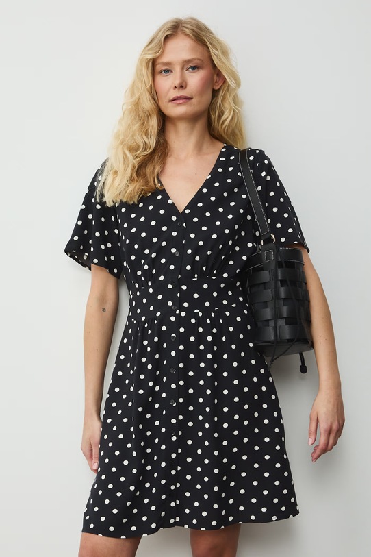 Medicine sukienka z wiskozy czarny RS26-SUD073