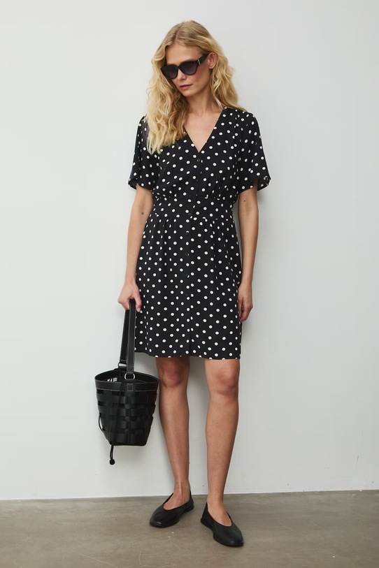 Medicine sukienka z wiskozy RS26-SUD073 czarny RS26