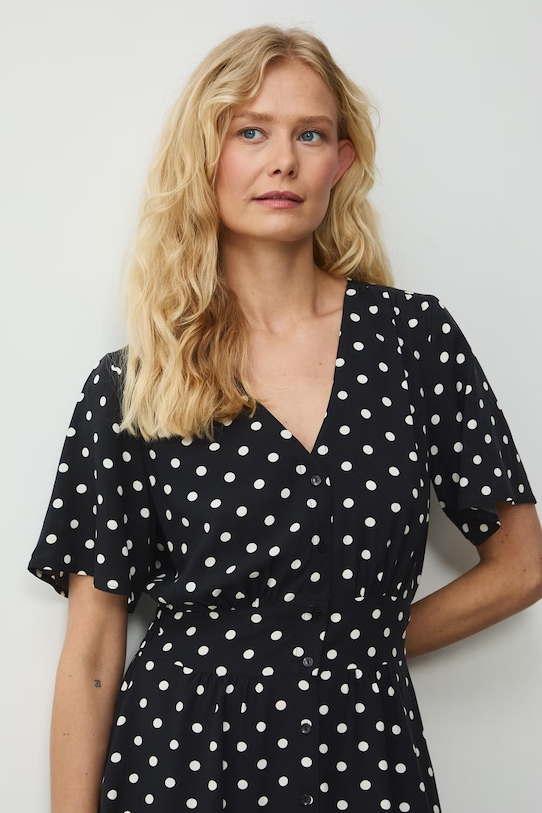 Medicine sukienka z wiskozy czarny RS26-SUD073